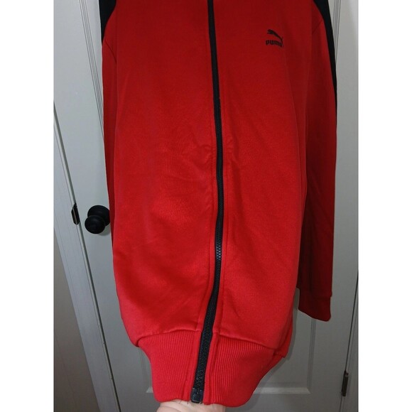 Men's Puma Red Black Full Zip Track Jacket Size 3XL Fall Spring Everyday Comfort - Picture 16 of 16